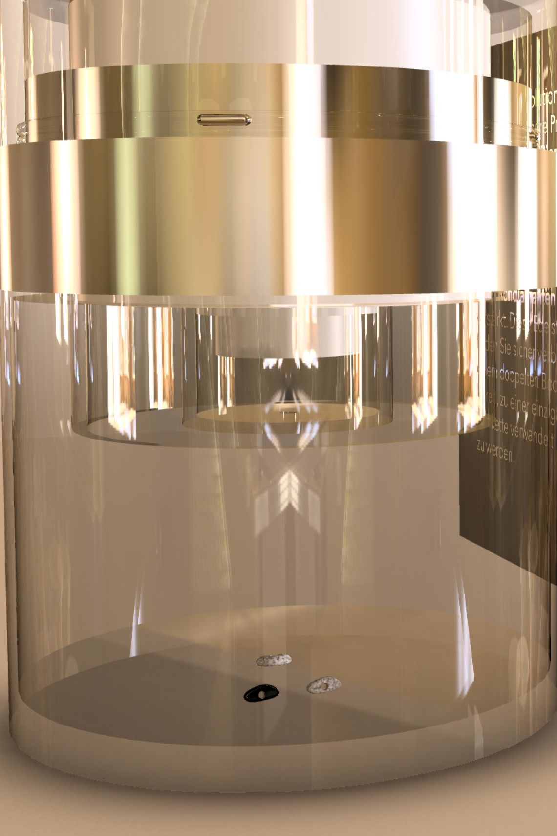 Energyglow Dispenser mit kleinen Rohdiamanten mit Loch