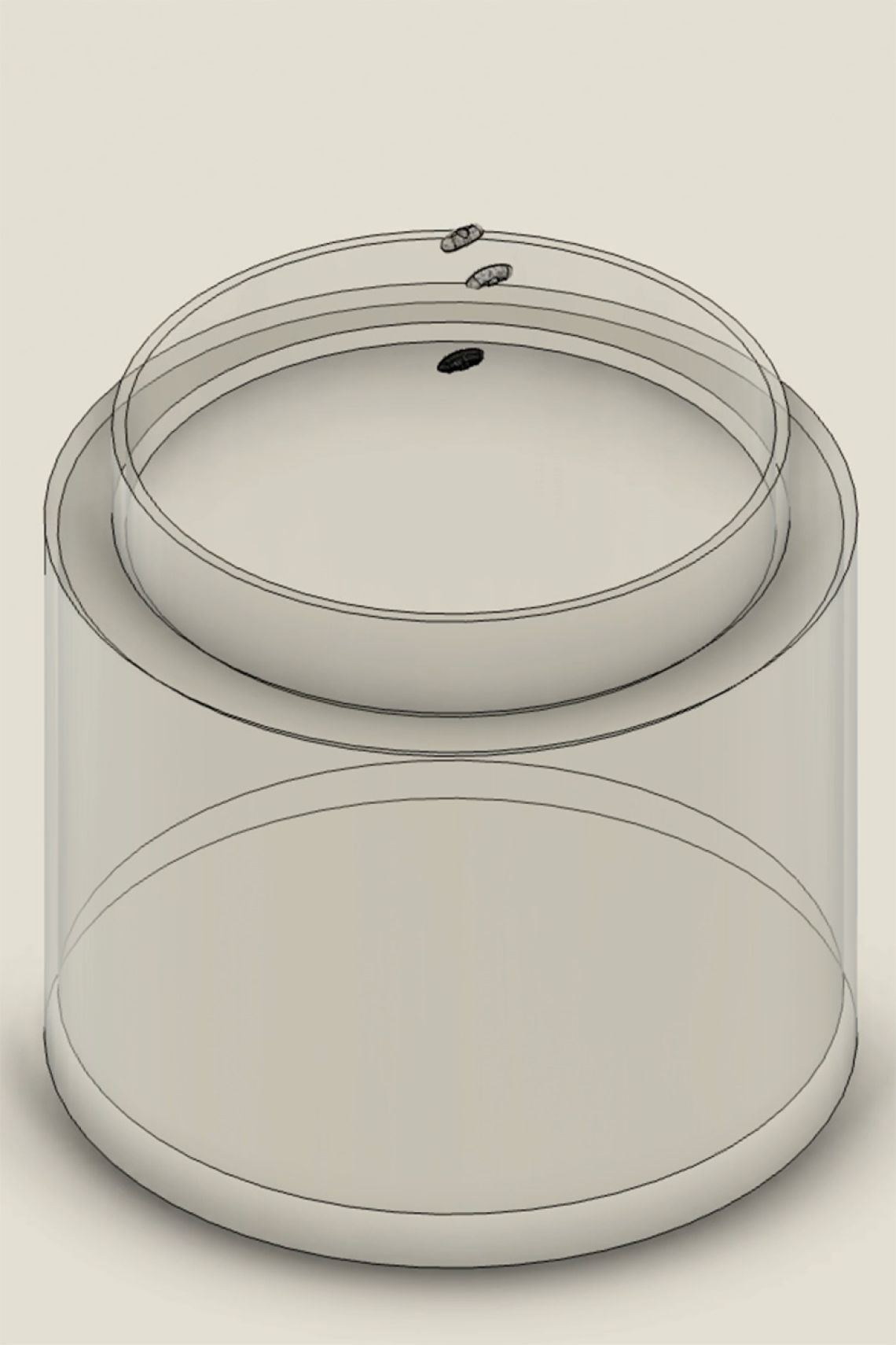 Energyglow Dispenser mit drei Rohdiamanten
