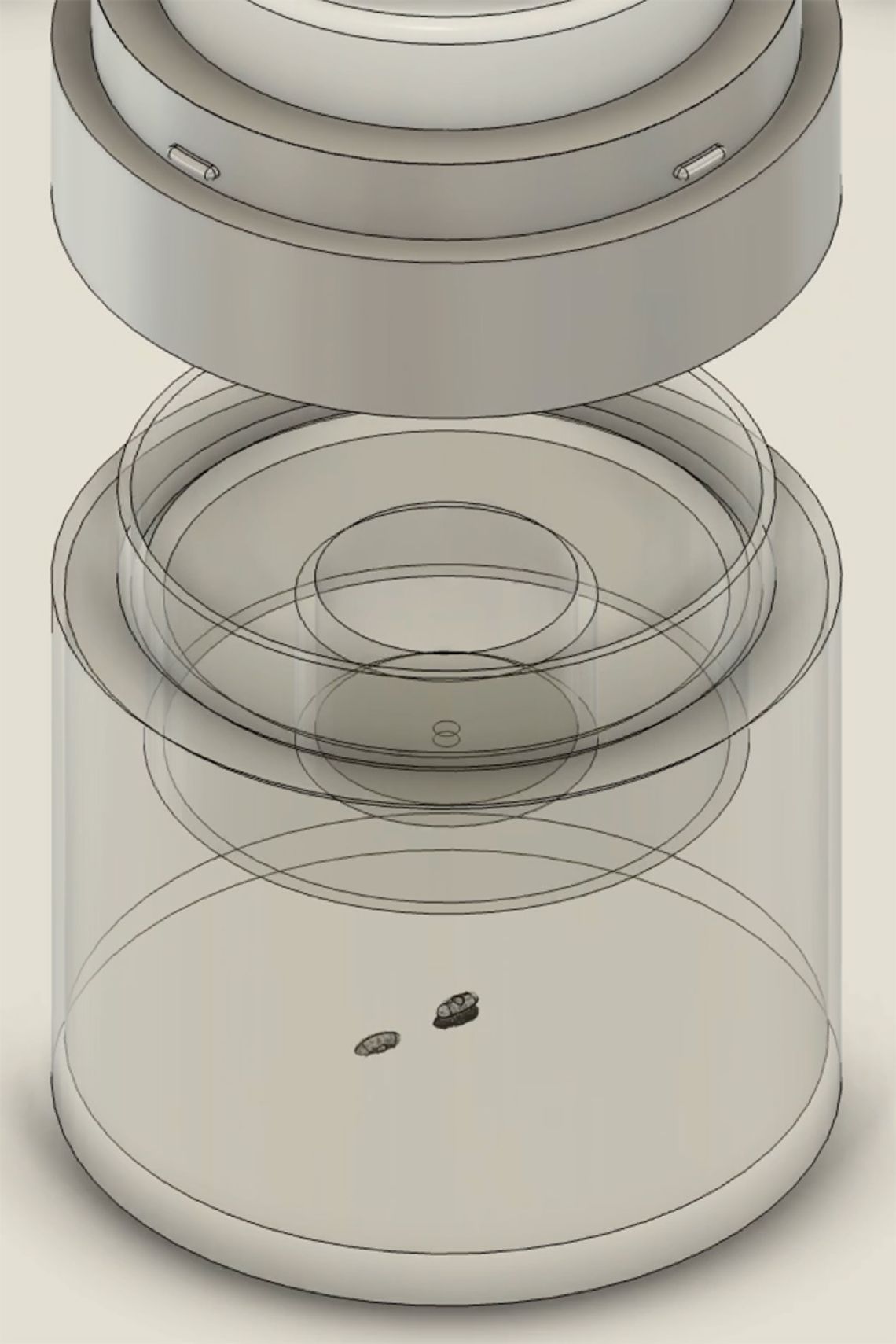 Energyglow Dispenser mit kleinen Rohdiamanten